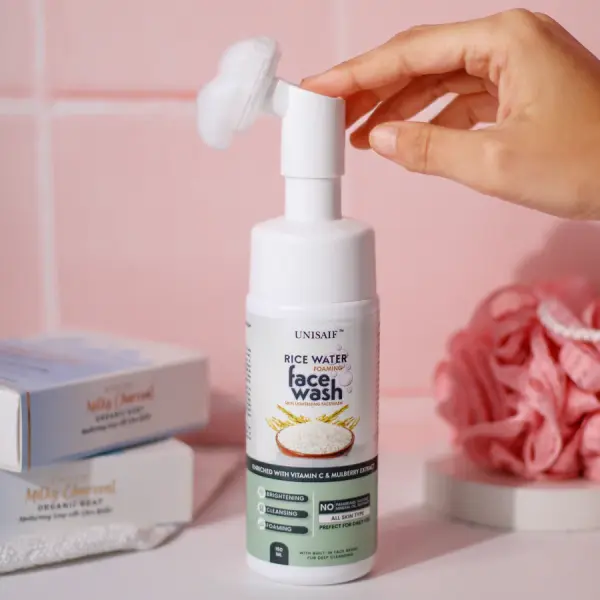 UNISAIF Rice Water Foaming Facewash – 150ml